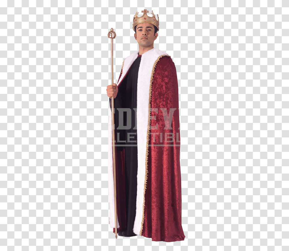 King Robe Medieval King Robe, Apparel, Person, Human Transparent Png
