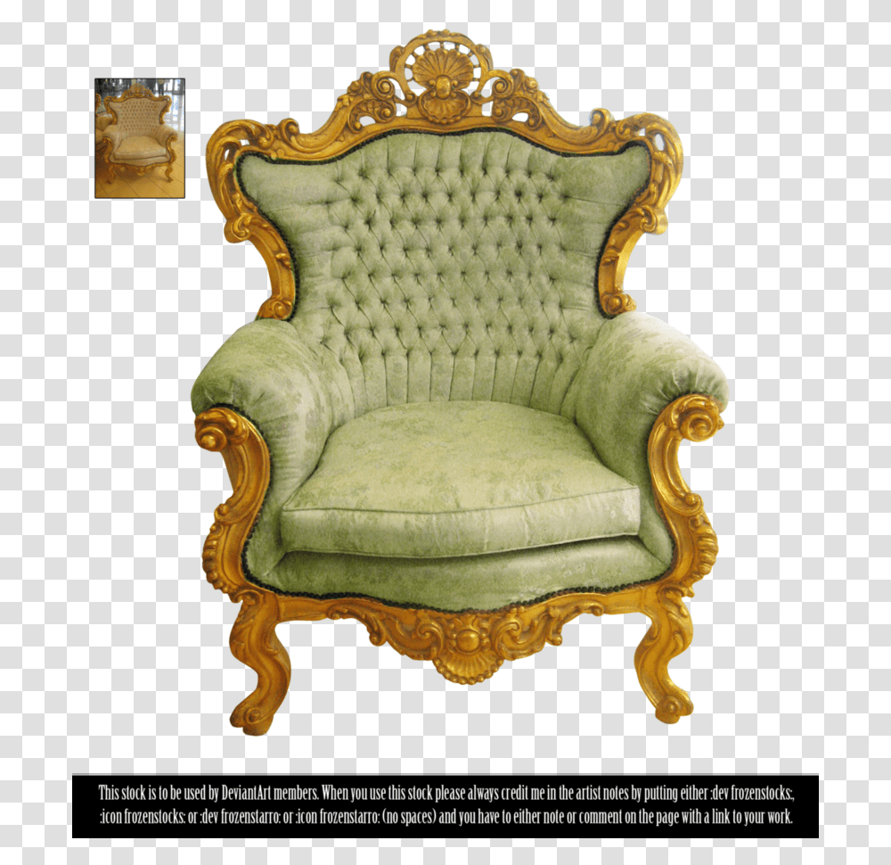King Royal Chair, Furniture, Armchair Transparent Png