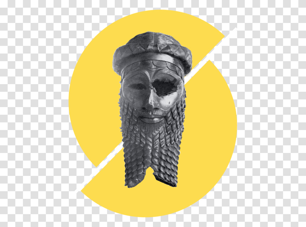 King Sargon, Face, Statue, Sculpture Transparent Png