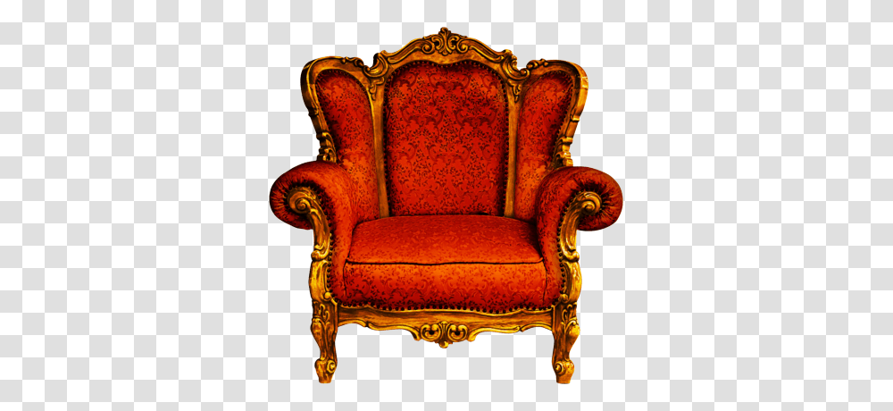 King Throne Chair, Furniture, Armchair Transparent Png