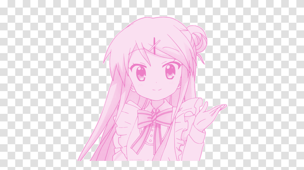 King - Mangabun Gfx Anime Girl Gif Pink, Comics, Book, Person, Human Transparent Png