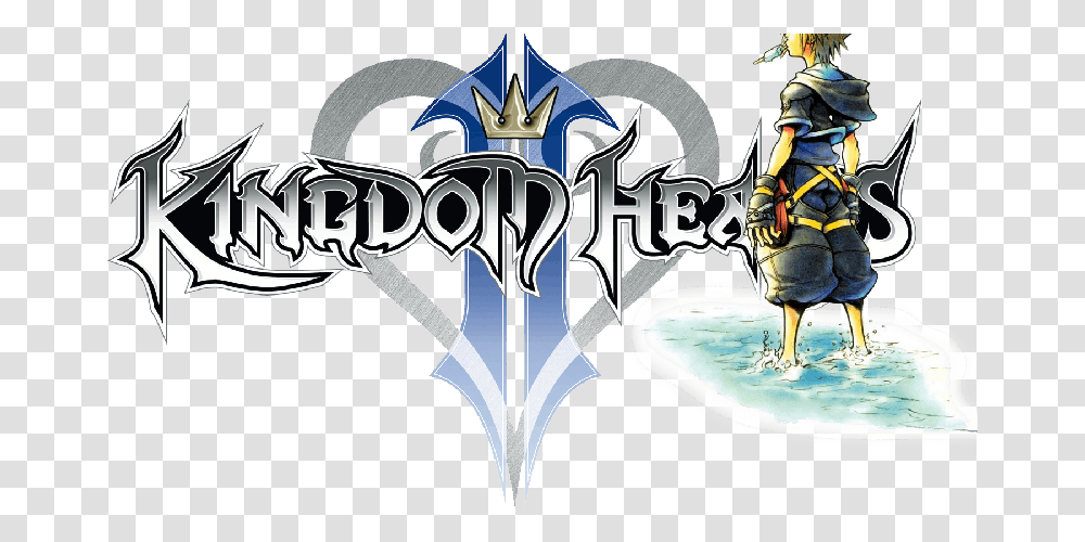 Kingdom Hearts 2 Logo Kingdom Hearts 2 Logo, Person, Human, Weapon, Weaponry Transparent Png