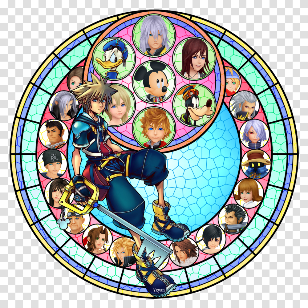 Kingdom Hearts 2 Photo Kingdom Hearts 2, Stained Glass, Person, Human Transparent Png