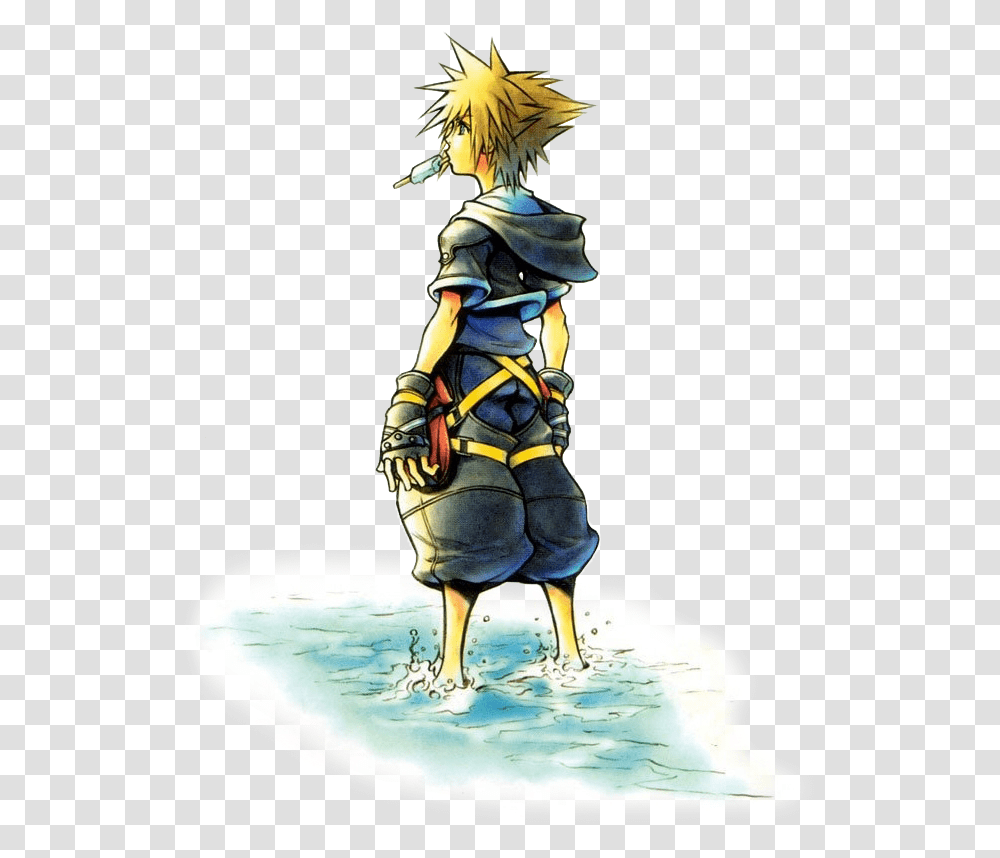 Kingdom Hearts 2 Sora Art Sora Kingdom Hearts 2 Cover, Book, Manga, Comics, Fireman Transparent Png