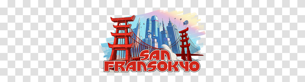Kingdom Hearts 3 Japanese Website Kingdom Hearts 3 San Fransokyo, Building, Urban, Bridge, City Transparent Png
