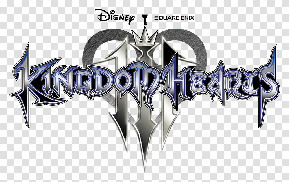 Kingdom Hearts 3 Logo Image Kingdom Hearts 3 Title, Symbol, Weapon, Weaponry, Emblem Transparent Png