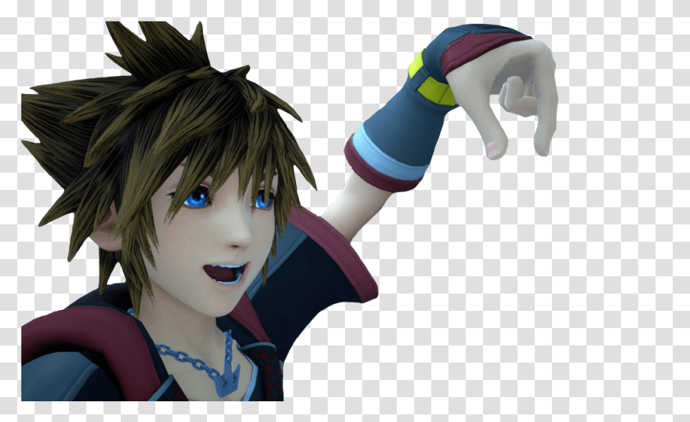 Kingdom Hearts 3 Sora Selfie Template, Doll, Toy, Person, Human Transparent Png