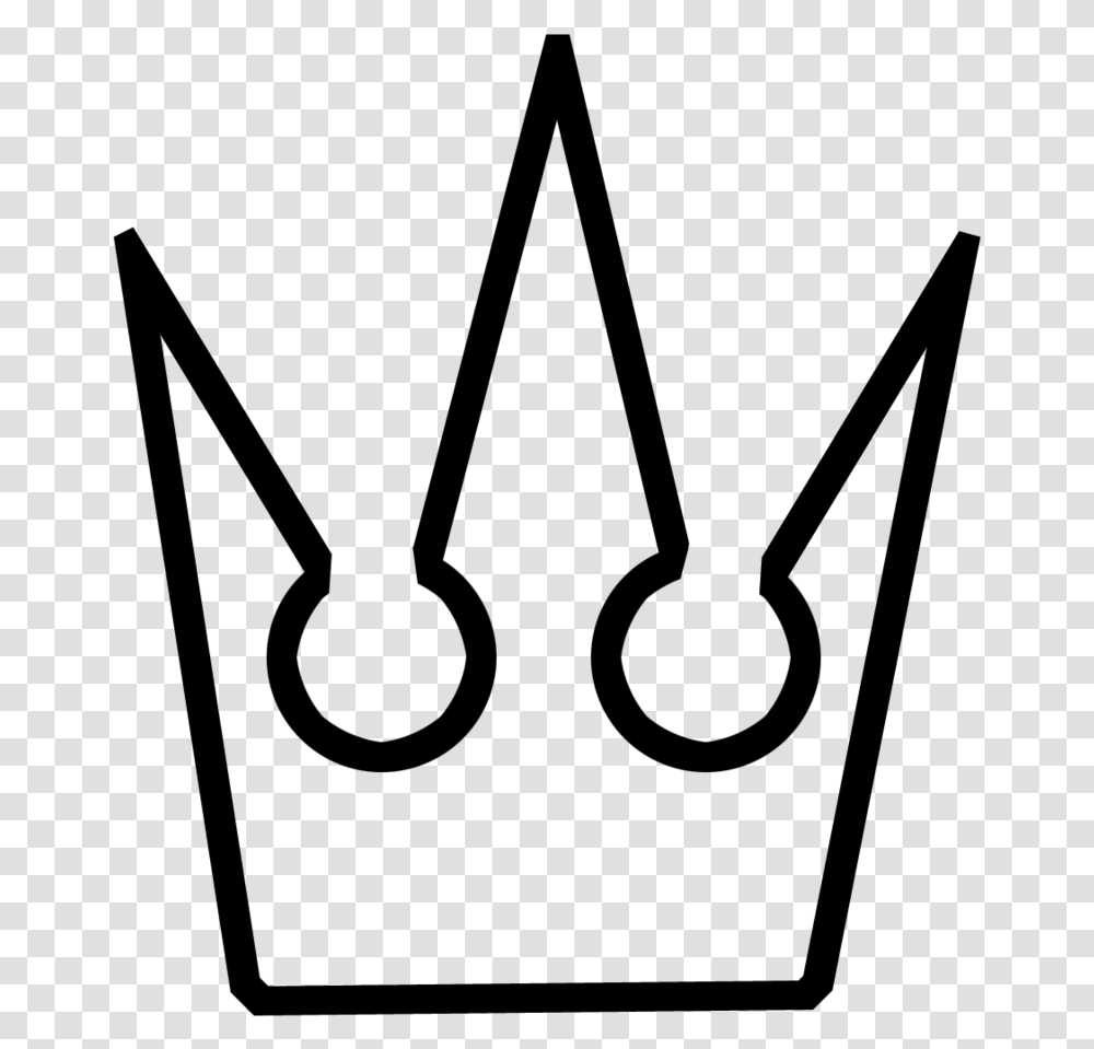 Kingdom Hearts Crown Lineart, Gray, World Of Warcraft Transparent Png