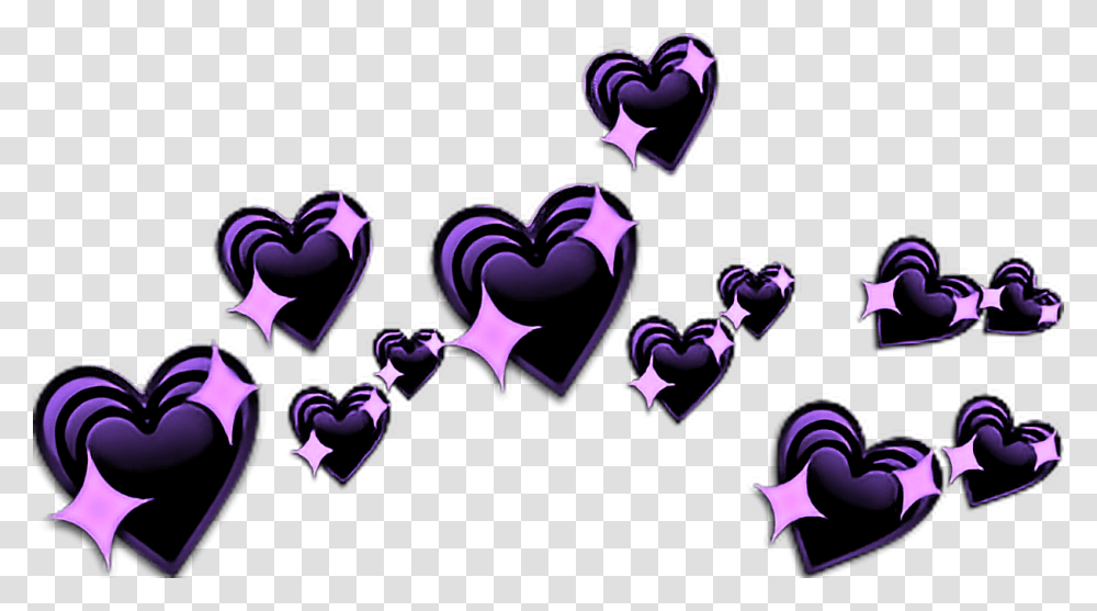 Kingdom Hearts Crown Photo Booth Hearts Sparkle Black Emoji Heart, Pac Man Transparent Png