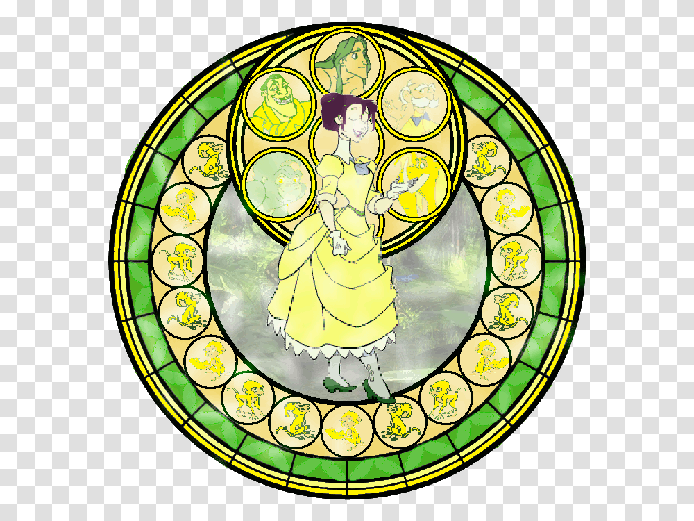 Kingdom Hearts Heart Kingdom Hearts Princess Stained Glass, Painting Transparent Png