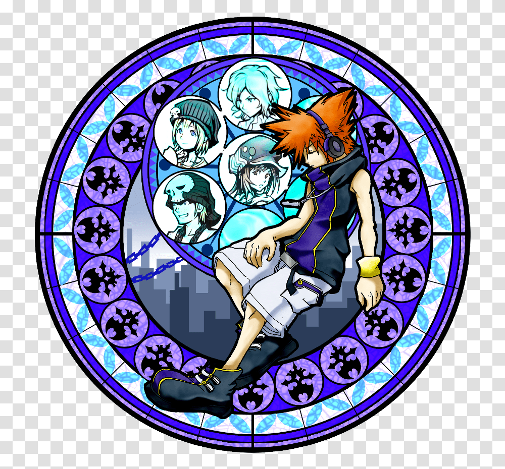 Kingdom Hearts Heart Symbol, Stained Glass, Person, Human, Window Transparent Png