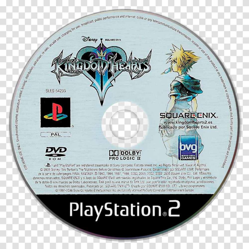 Kingdom Hearts Ii Details Kingdom Hearts 2 Playstation, Disk, Dvd Transparent Png