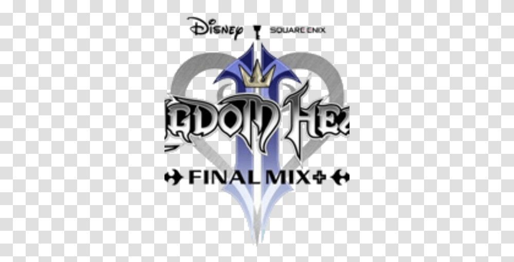 Kingdom Hearts Ii Final Kingdom Hearts 2 Logo, Weapon, Weaponry, Trident, Emblem Transparent Png