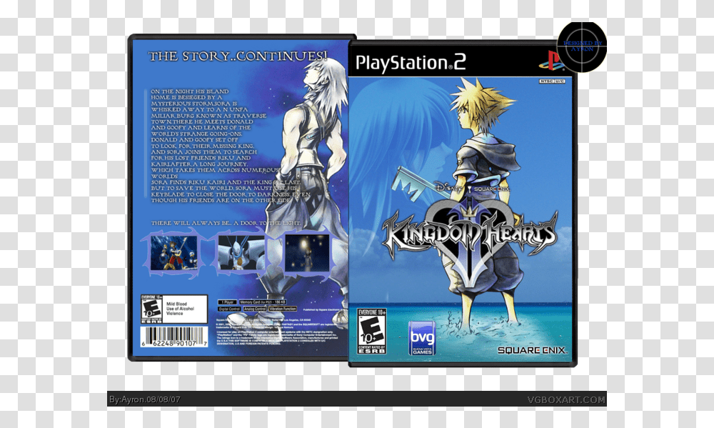 Kingdom Hearts Ii Playstation 2 Box Art Kingdom Hearts 2, Final Fantasy, Person, Human, Manga Transparent Png