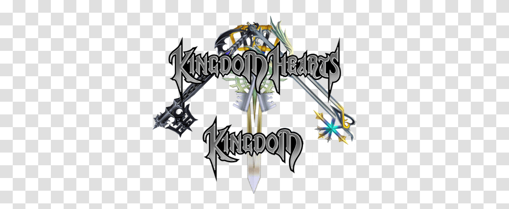 Kingdom Hearts Logo Kingdom Hearts Iv Story, Weapon, Text, Sword, Blade Transparent Png