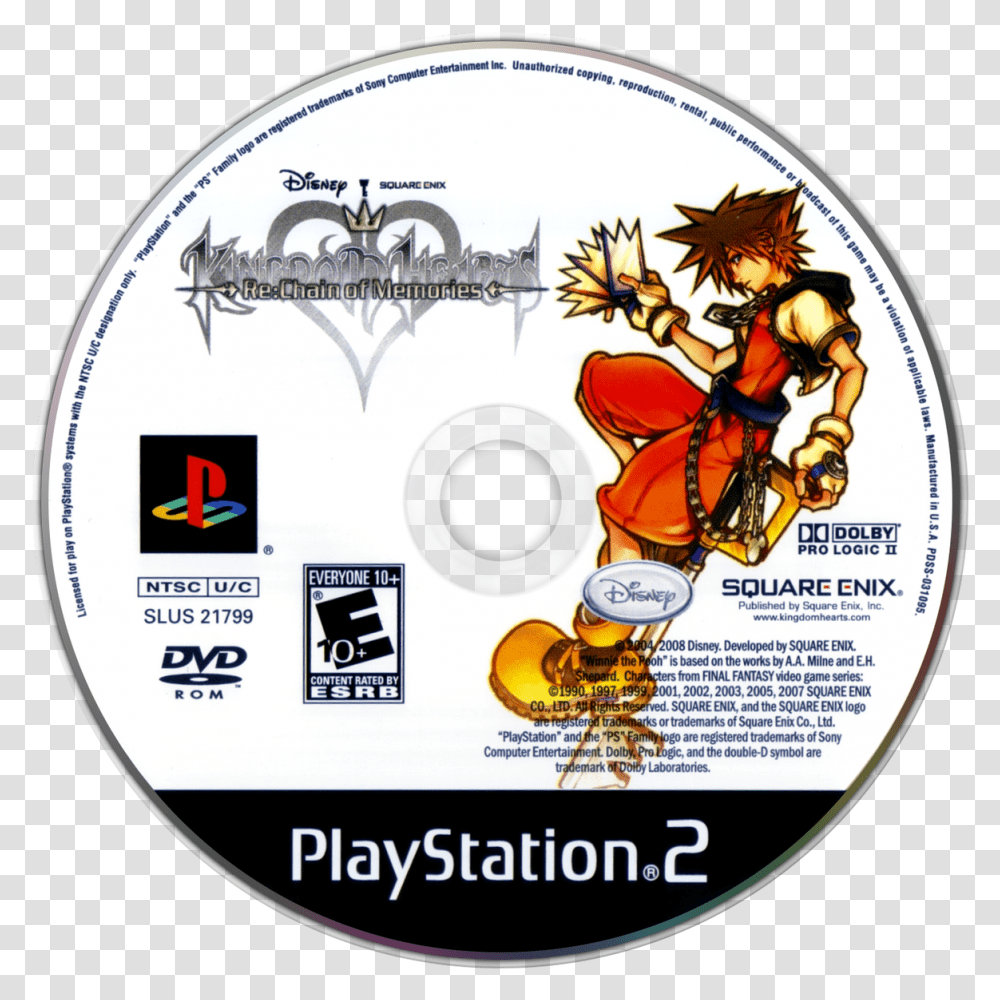 Kingdom Hearts Re Chain Of Memories Details Launchbox Kingdom Hearts Re Chain Of Memories Ps2 Disc, Disk, Dvd Transparent Png