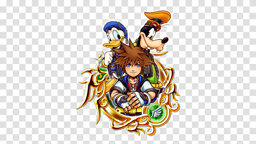 Kingdom Hearts Sora And Kairi Sora Donald And Goofy, Helmet, Clothing, Apparel, Graphics Transparent Png