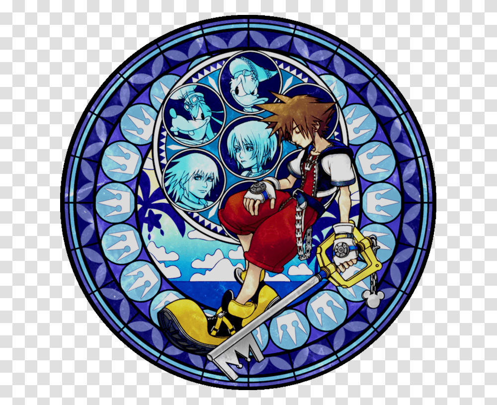 Kingdom Hearts Sora Heart, Stained Glass, Person, Human Transparent Png