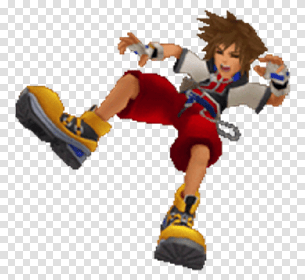 Kingdom Hearts Sora Kingdom Hearts Sprite Gif Sora Kingdom Hearts Sprites, Person, Figurine, Shoe, Clothing Transparent Png