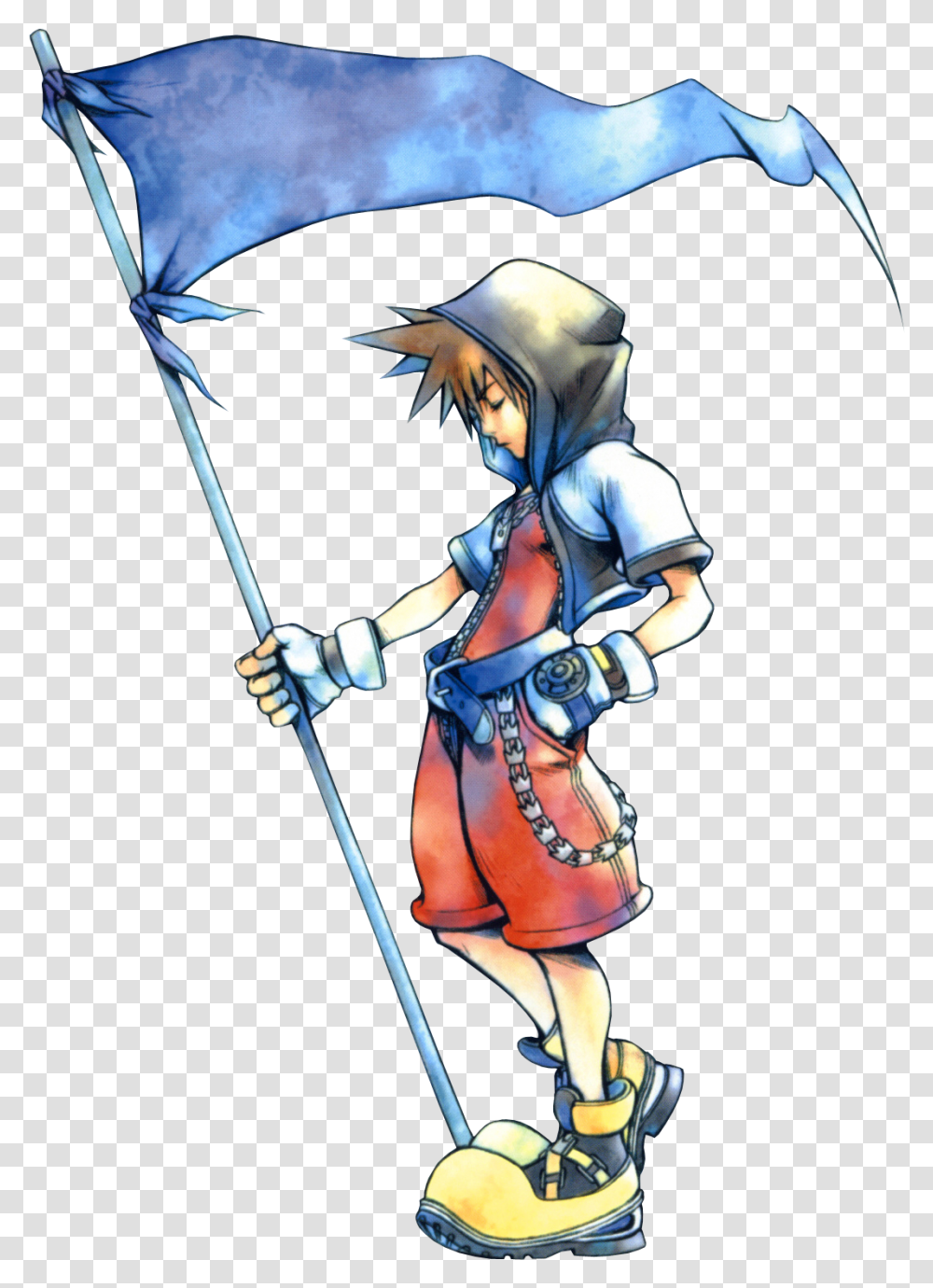 Kingdom Hearts Sora Sora Kingdom Hearts Official Art, Person, Figurine, Clothing, Duel Transparent Png