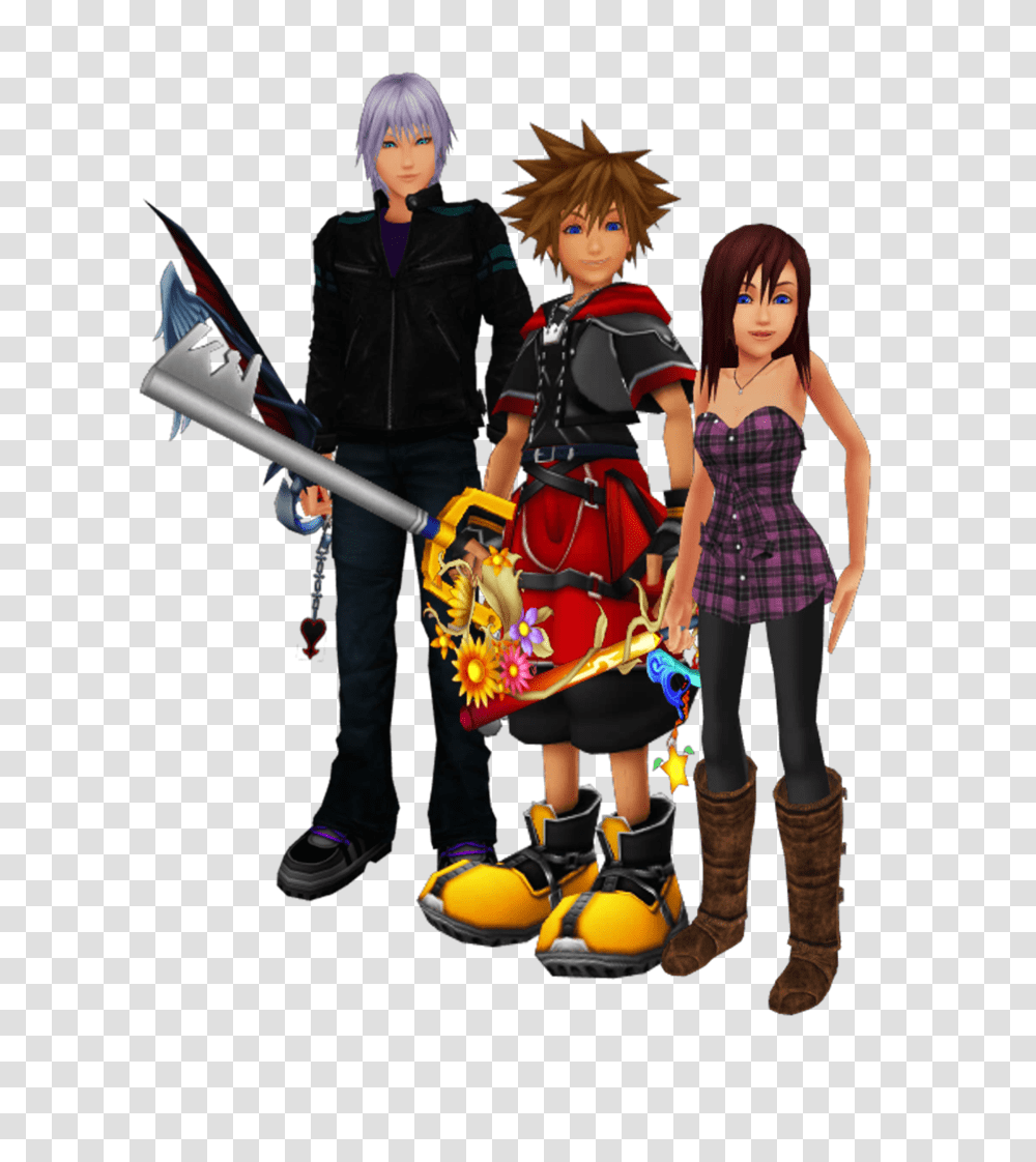 Kingdom Hearts Trios Images Sora Riku Kingdom Hearts Sora And Friends, Person, Shoe, Footwear, Clothing Transparent Png