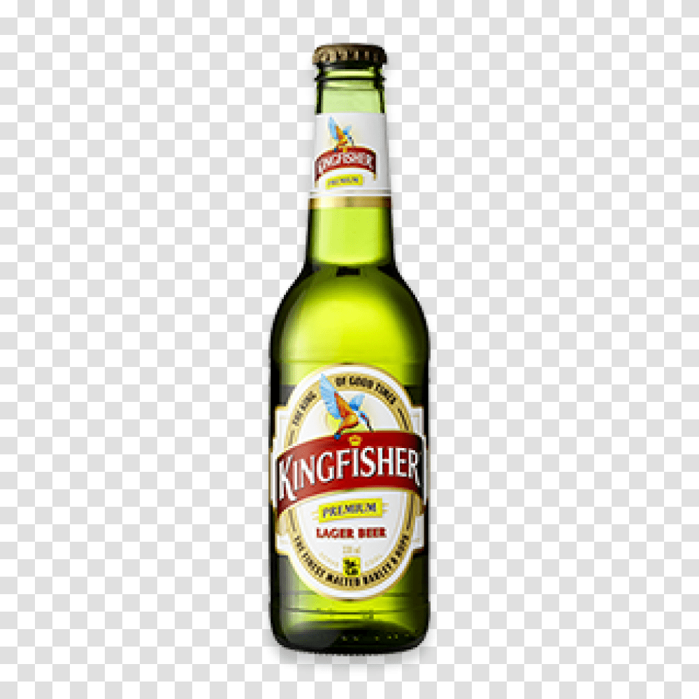 Kingfisher Beer Bottle, Alcohol, Beverage, Drink, Lager Transparent Png