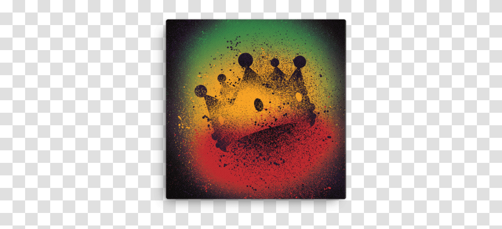 Kings Crown Green Gold Red Sprayed Stencil Art Canvas, Electronics, Computer, Poster, Advertisement Transparent Png
