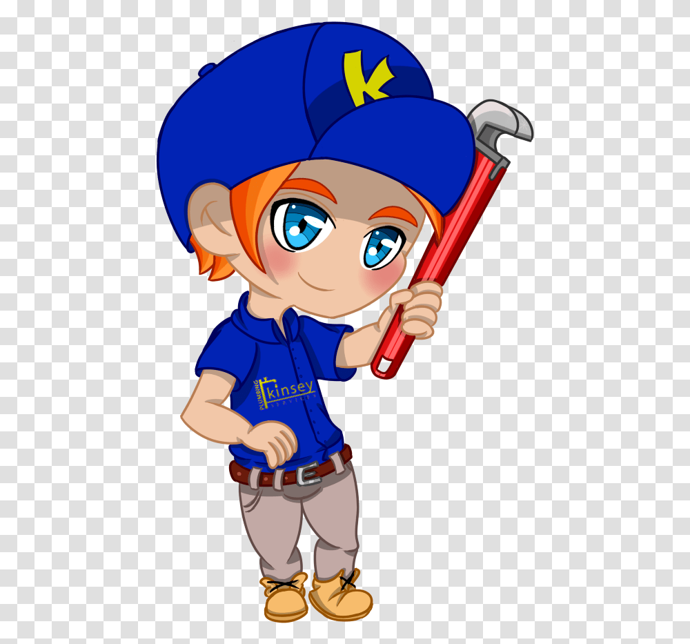 Kinsey Plumbing Services Animated, Person, People, Toy, Helmet Transparent Png