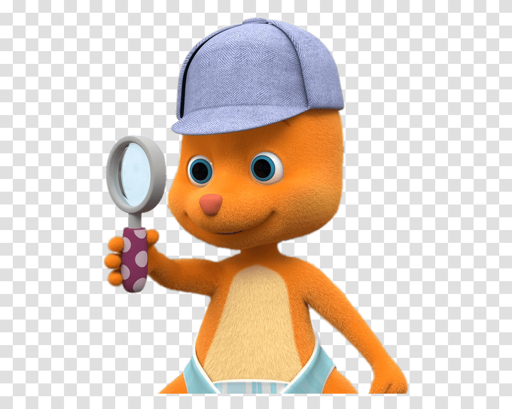 Kip The Wallaby With Looking Glass Cartoon, Toy, Magnifying, Person, Human Transparent Png