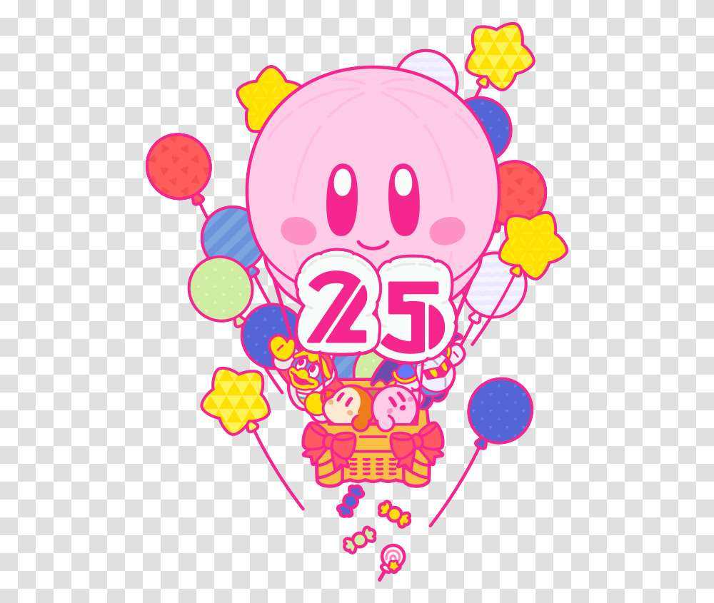 Kirby 25th Anniversary Art Game Kirby Official Art, Graphics, Doodle, Drawing, Paper Transparent Png