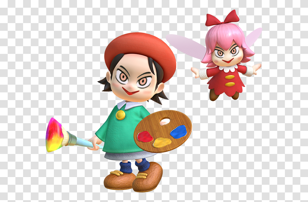 Kirby Adeleine And Ribbon, Person, Toy, Elf, Doll Transparent Png