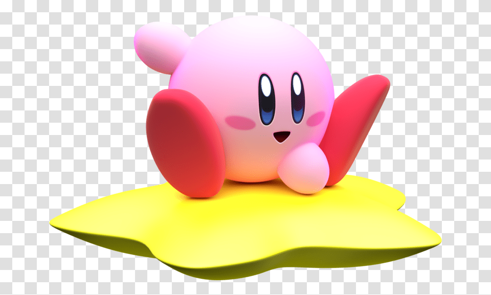 Kirby Air Ride Model Kirby Riding Warp Star, Toy, Plush, Piggy Bank, Figurine Transparent Png
