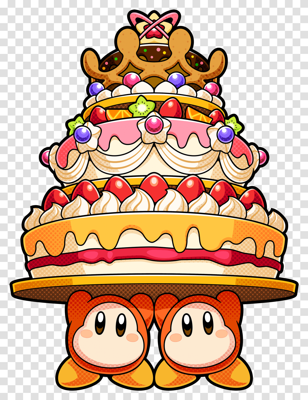 Kirby Battle Royale Art Kirby Battle Royale Cake, Dessert, Food, Cream, Creme Transparent Png