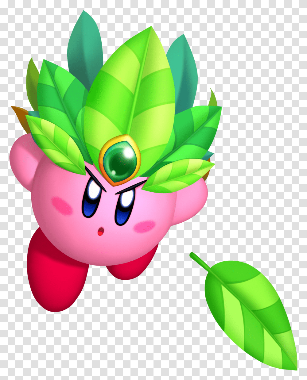 Kirby Clipart Crown Leaf Kirby, Plant, Food, Fruit, Purple Transparent Png
