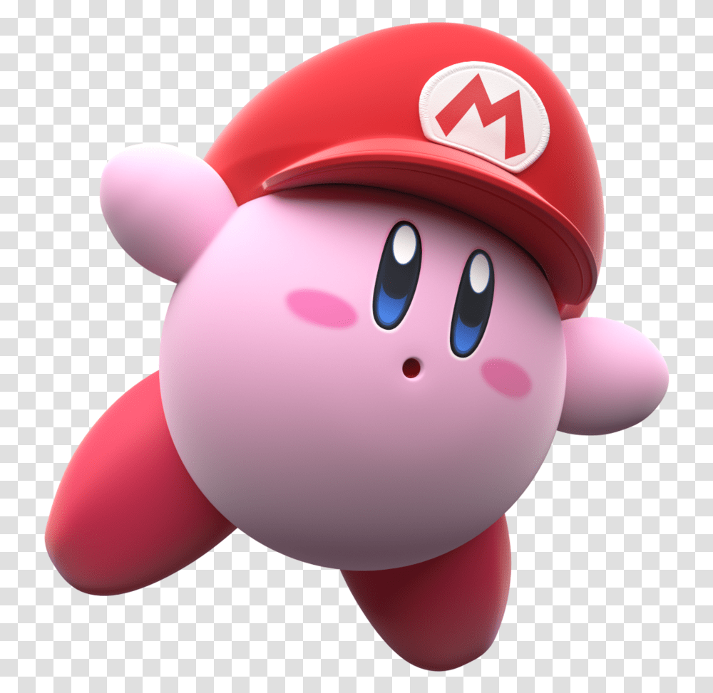 Kirby Images Kirby With Mario Hat, Balloon, Super Mario, Piggy Bank, Life Buoy Transparent Png
