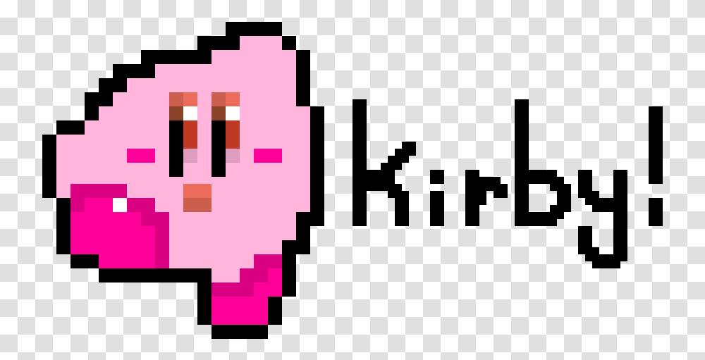 Kirby Logo Old Kirby Pixel Art, Pac Man, Pillow, Cushion Transparent Png