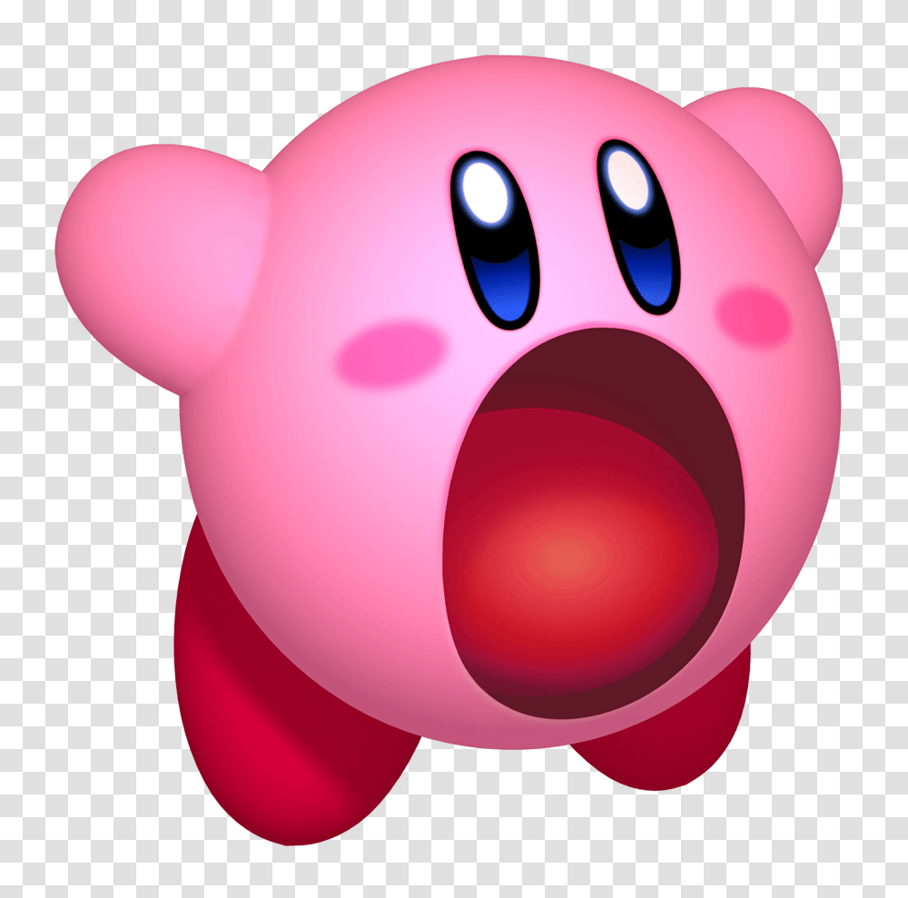 Kirby Mouth Wide Open, Piggy Bank, Balloon Transparent Png