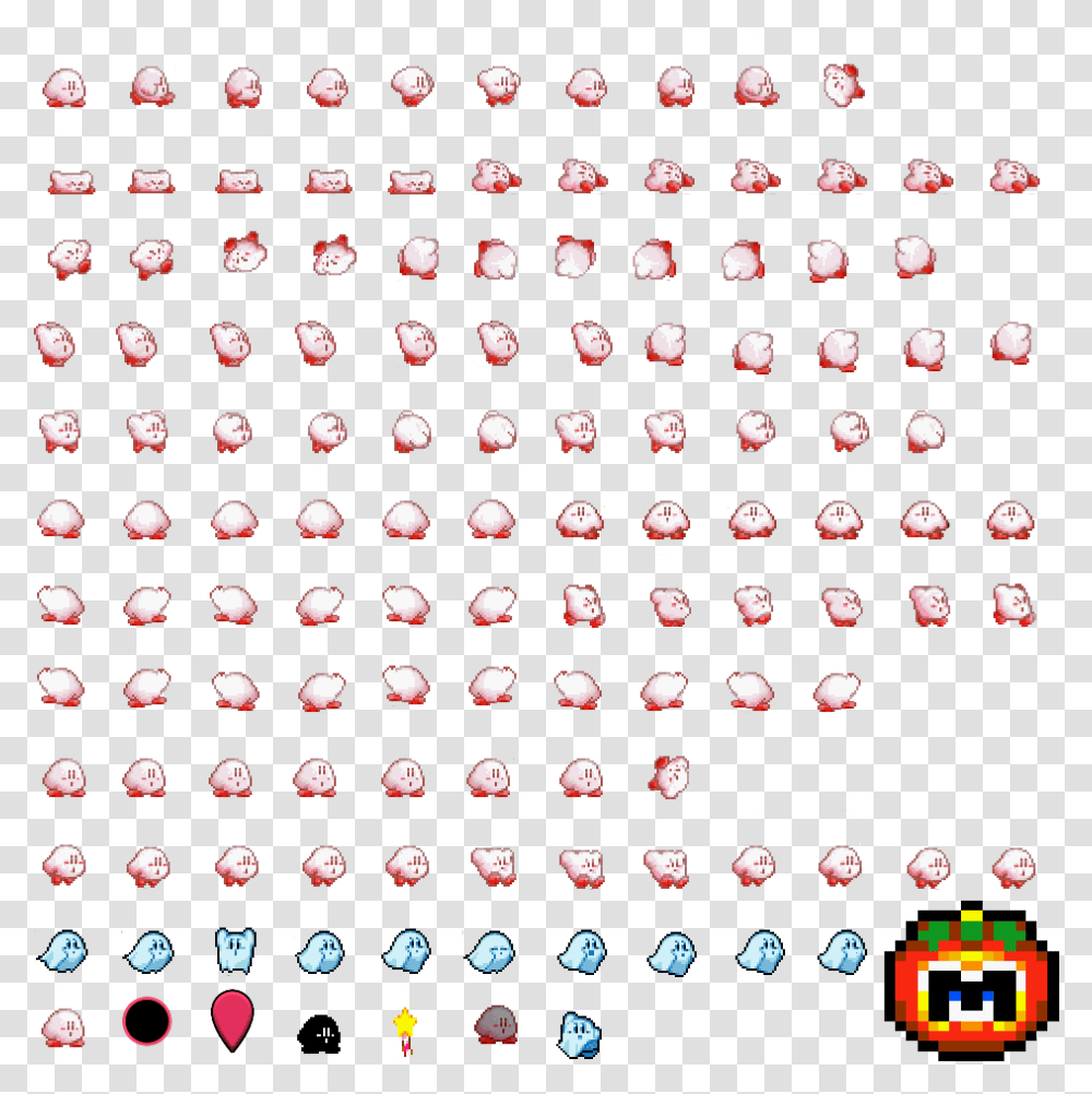Kirby Pixel Sprite Sheet, Rug Transparent Png