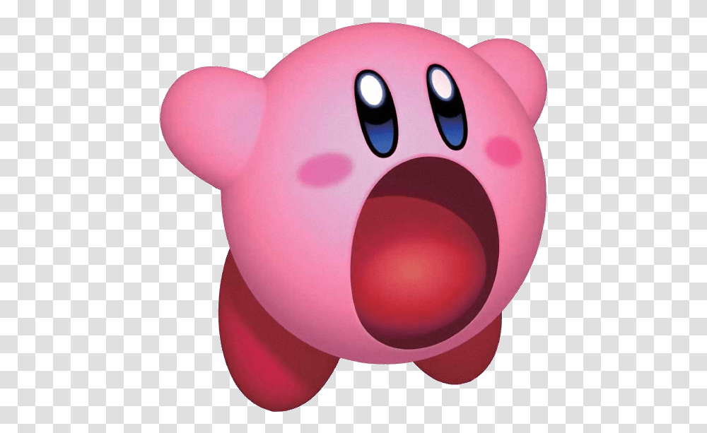 Kirby S Return To Dream Land Kirby S Adventure Kirby Kirby With Mouth Open, Piggy Bank, Balloon, Cylinder Transparent Png