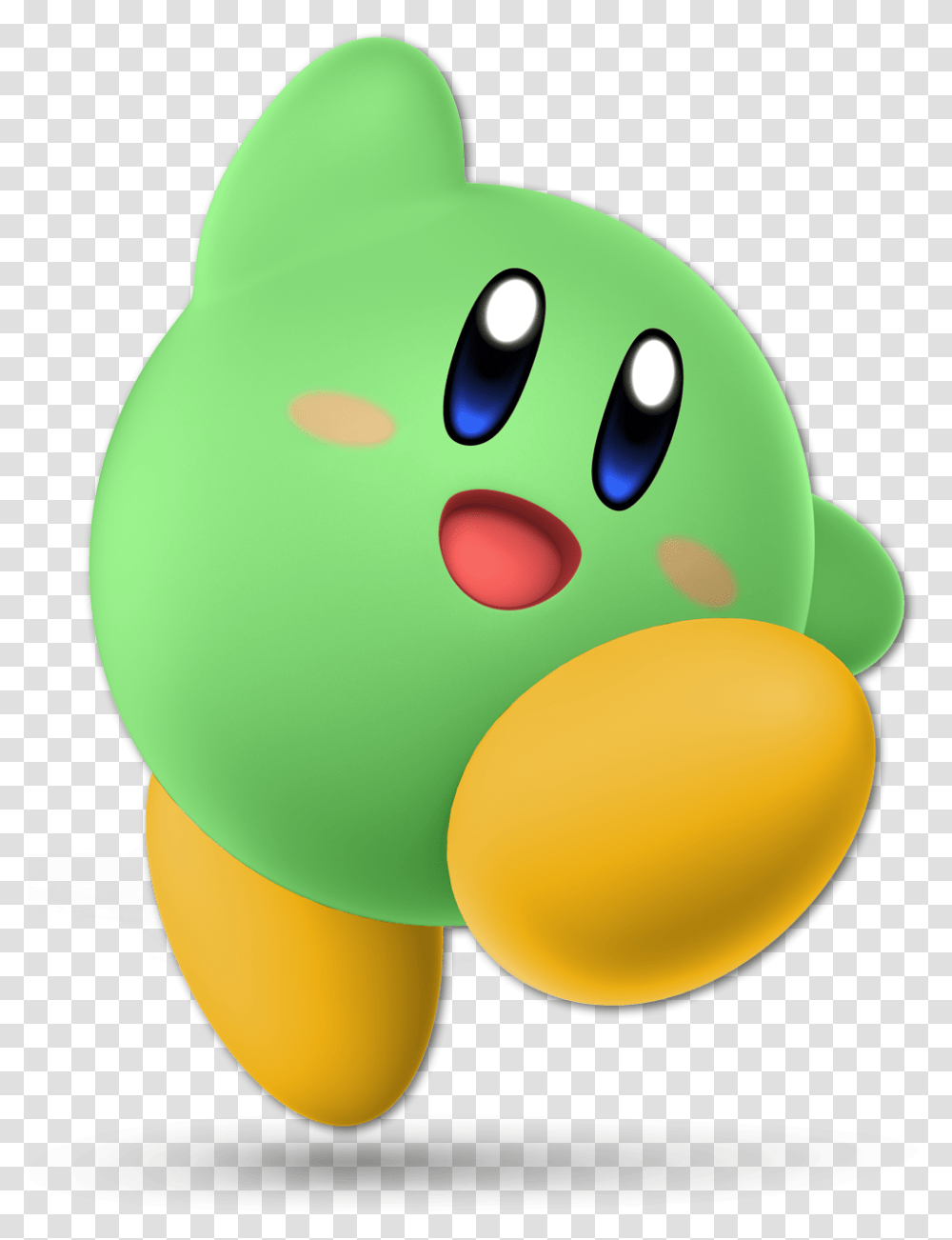Kirby Smash Kirby Green, Balloon, Food, Egg, Sport Transparent Png
