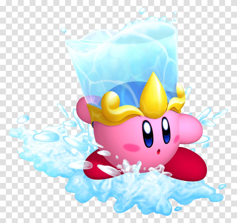 Kirby With A Bucket Of Water On His Head Kirby's Return To Dreamland, Birthday Cake, Dessert, Food Transparent Png