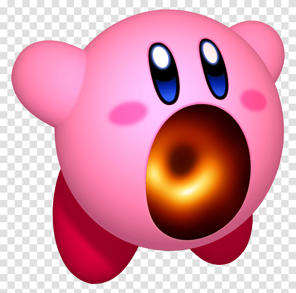 Kirby With Mouth Open, Piggy Bank, Balloon, Bowling Transparent Png