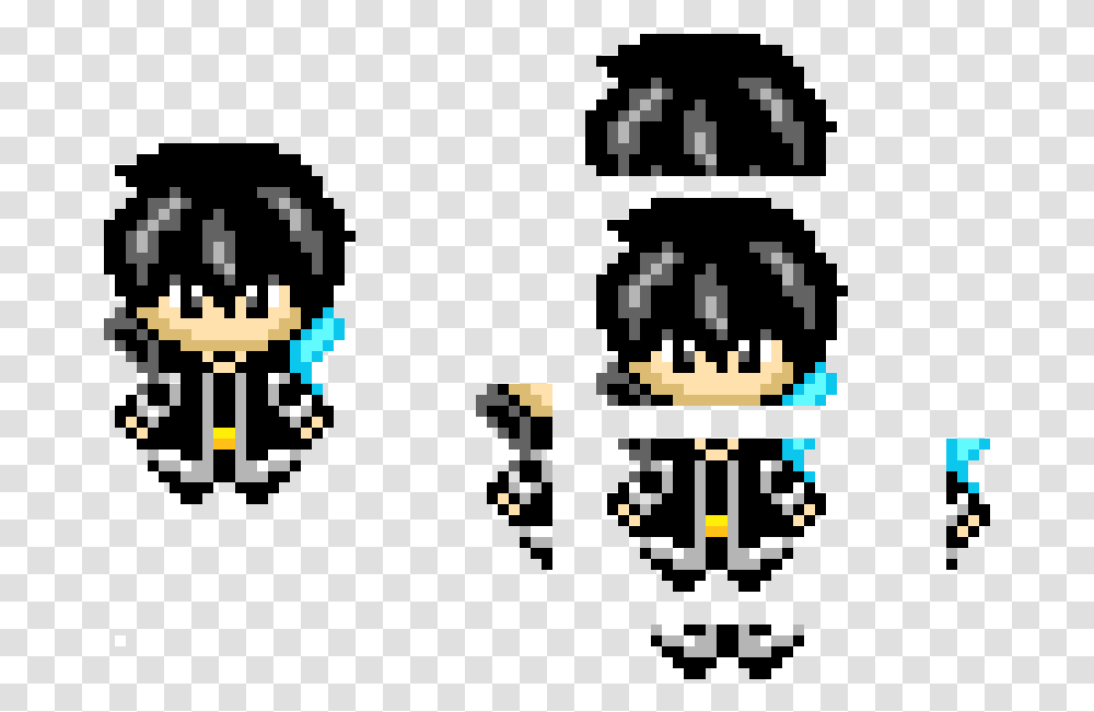 Kirito Pixel Art, Pac Man, Plant, Super Mario Transparent Png