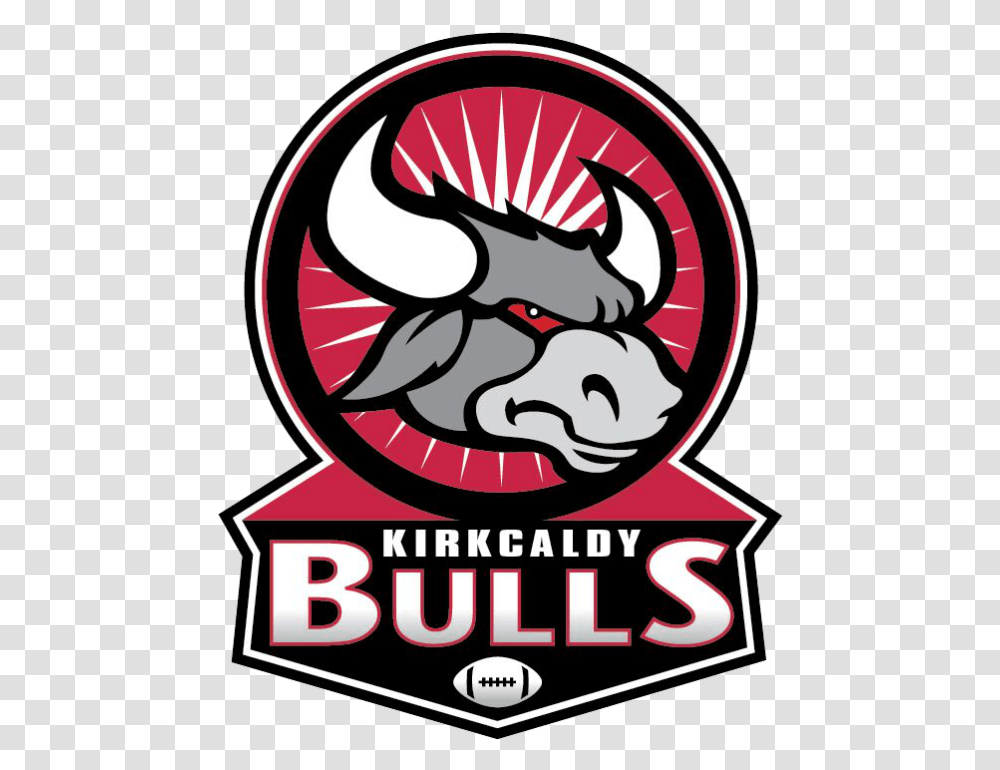 Kirkcaldy Bulls American Football Club American Football Bull Logo, Poster, Advertisement, Label Transparent Png