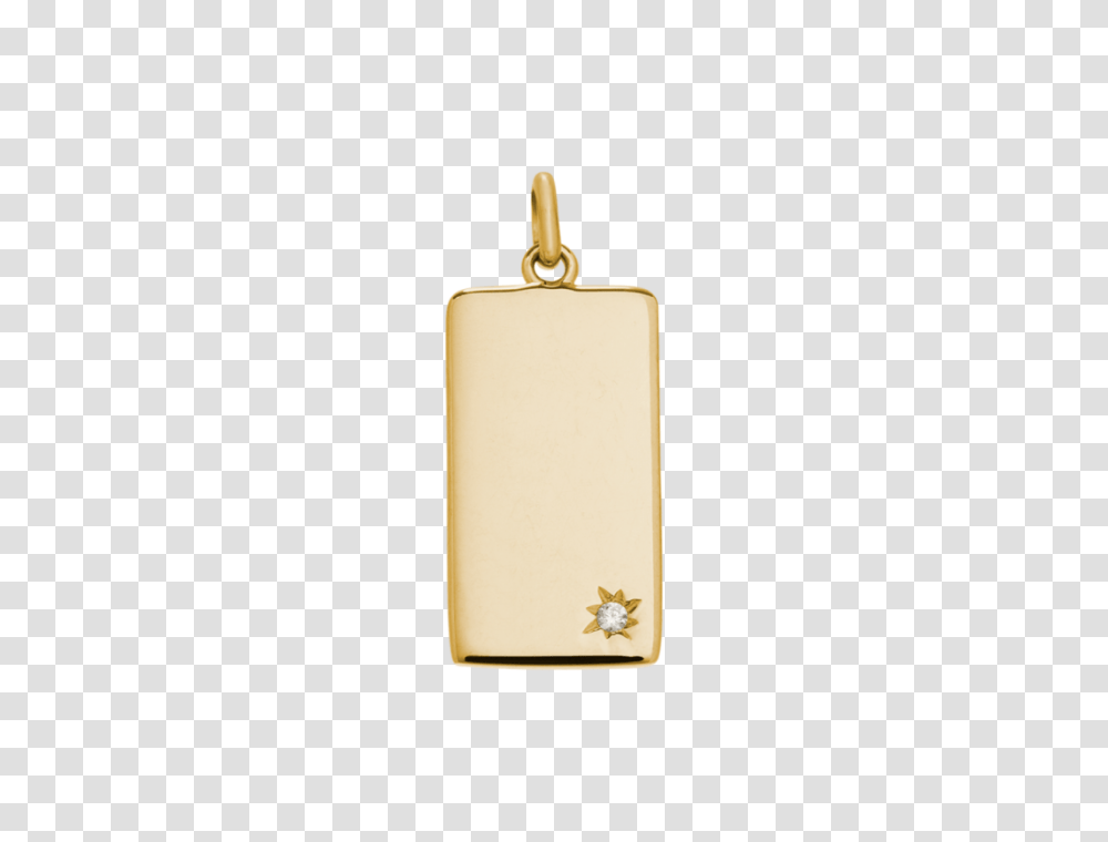 Kirstin Ash Gold Plated Engravable Rectangle Tag Charm, Pendant, Accessories, Accessory, Jewelry Transparent Png