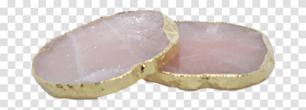 Kiruna Quartz Coasters Rose Wgold Trim Crystal, Accessories, Accessory, Jewelry, Egg Transparent Png