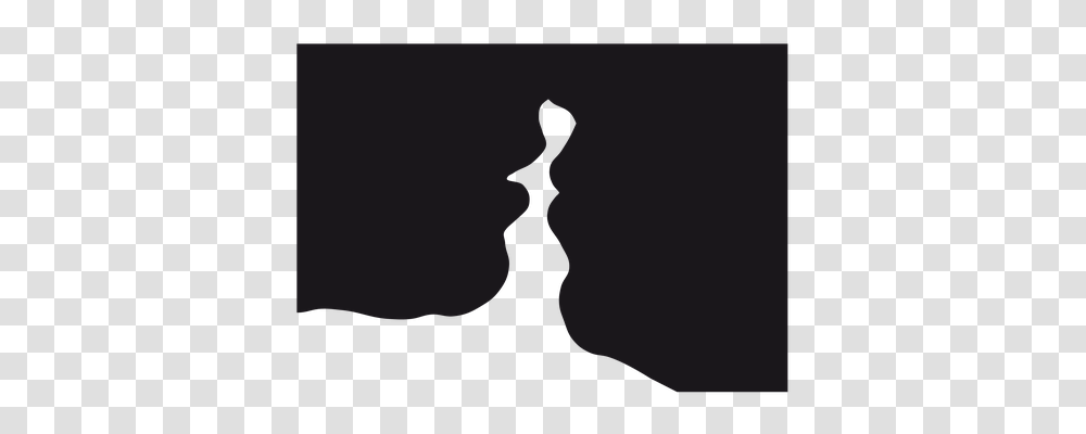 Kiss Emotion, Silhouette, Stencil Transparent Png