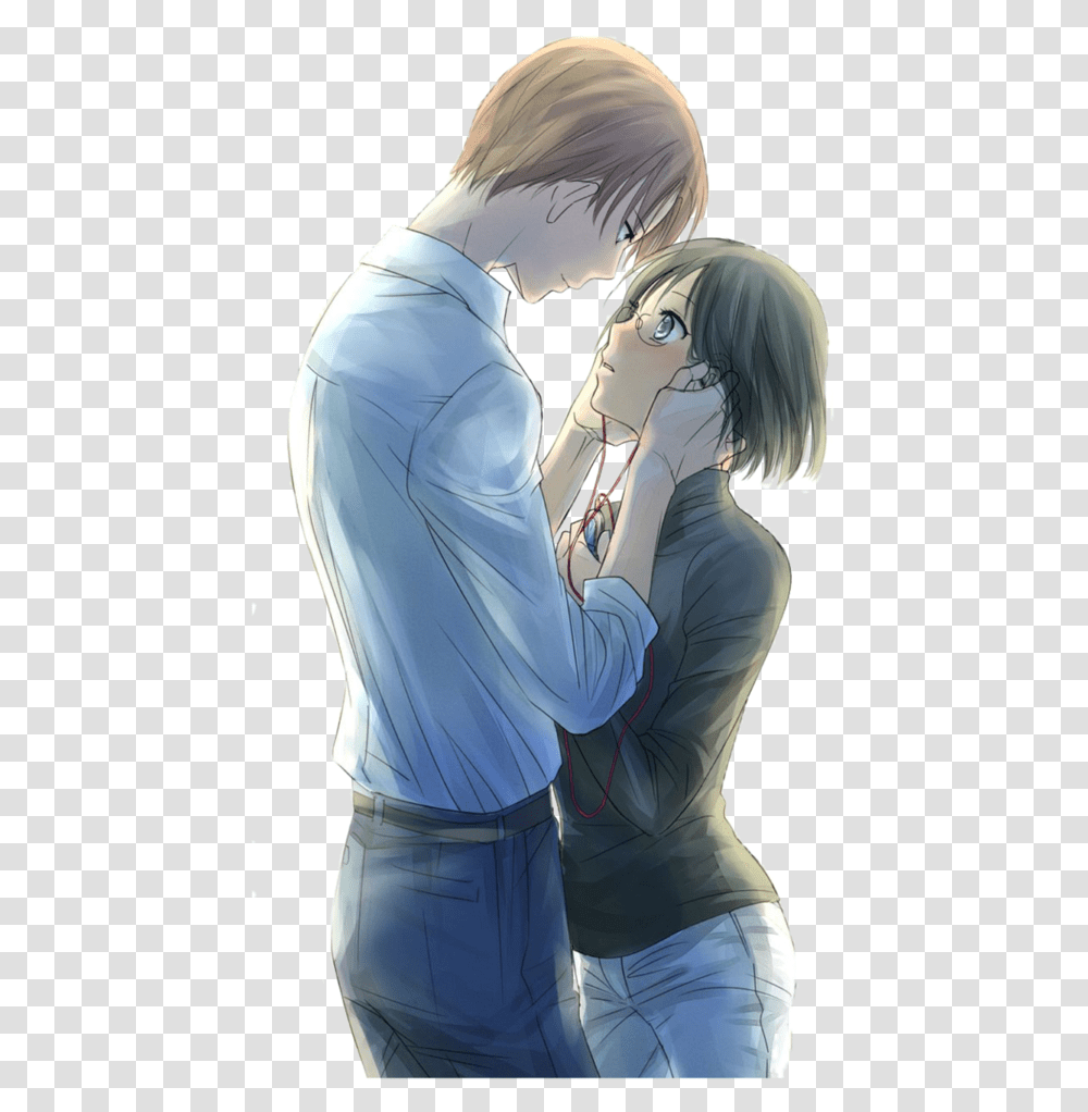 Kiss Anime Sketches Wallpapers Anime Couple About To Kiss, Person, Manga, Comics, Book Transparent Png