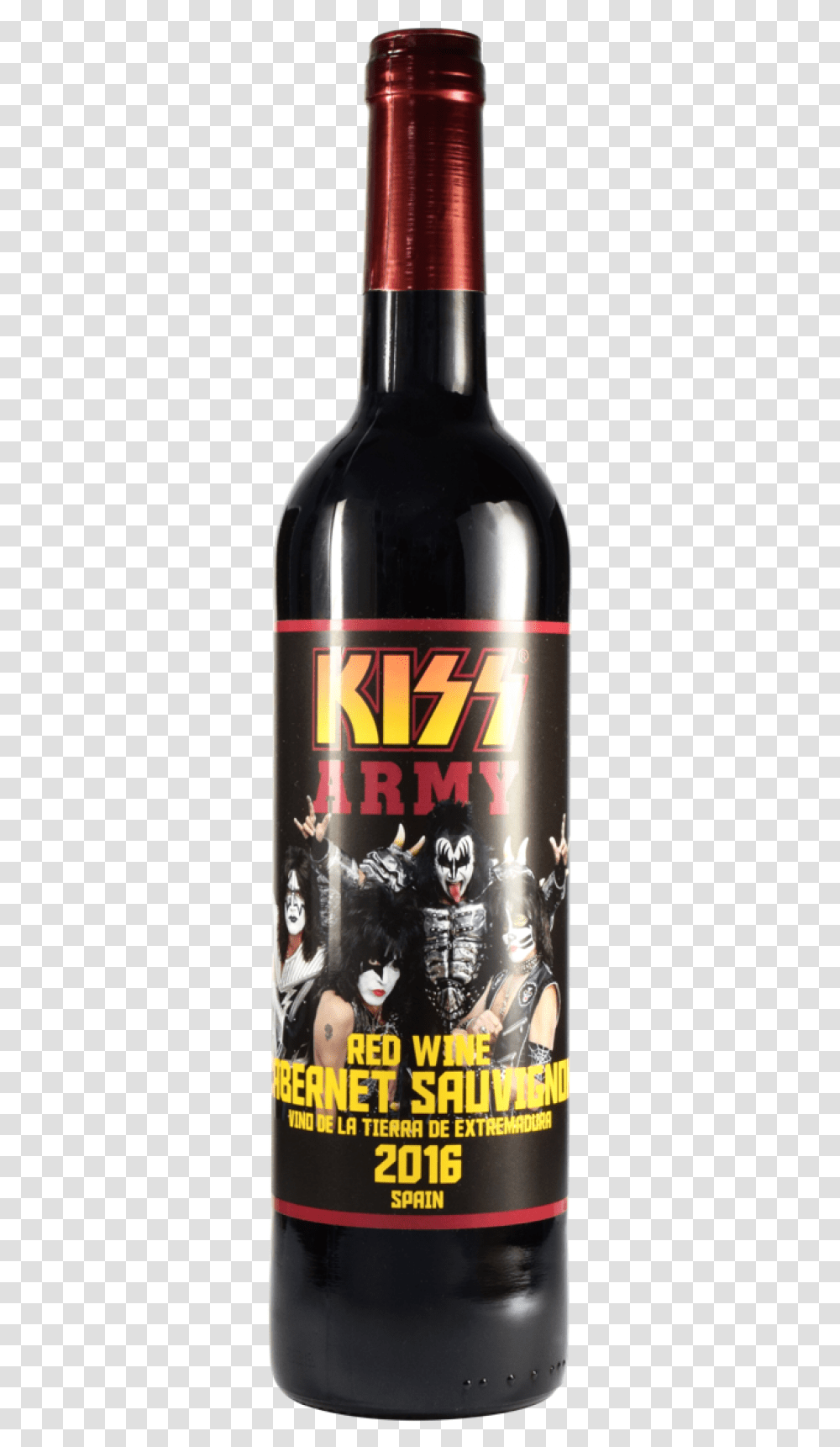 Kiss Army Kiss Wine, Alcohol, Beverage, Beer, Bottle Transparent Png