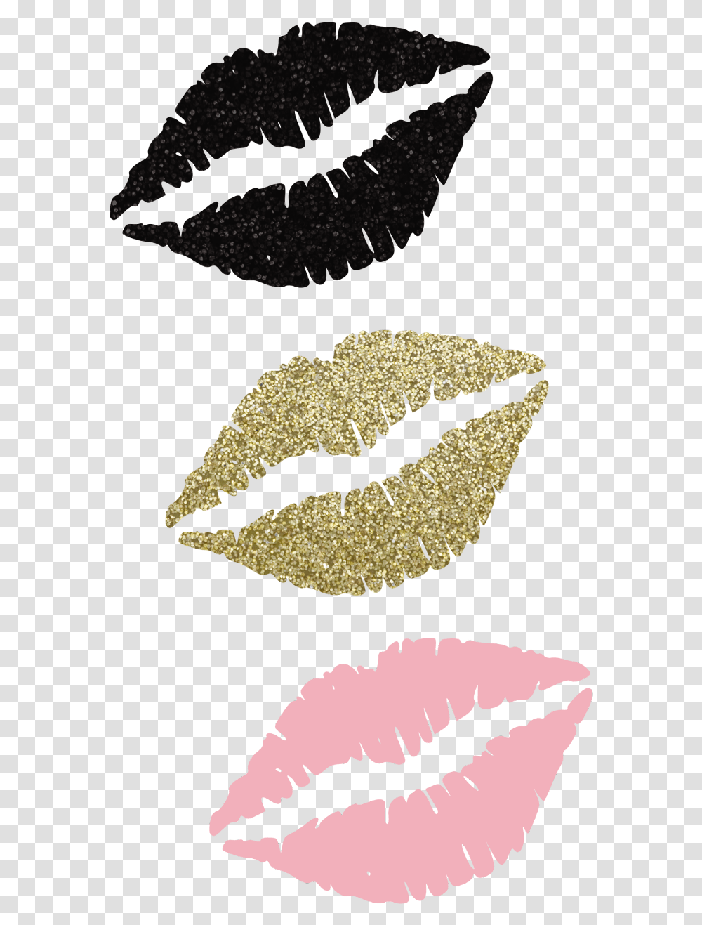 Kiss Besos Beso Glitter Negro Black Rosado Pink Boca Mary Kay, Accessories, Accessory, Gold, Mouth Transparent Png
